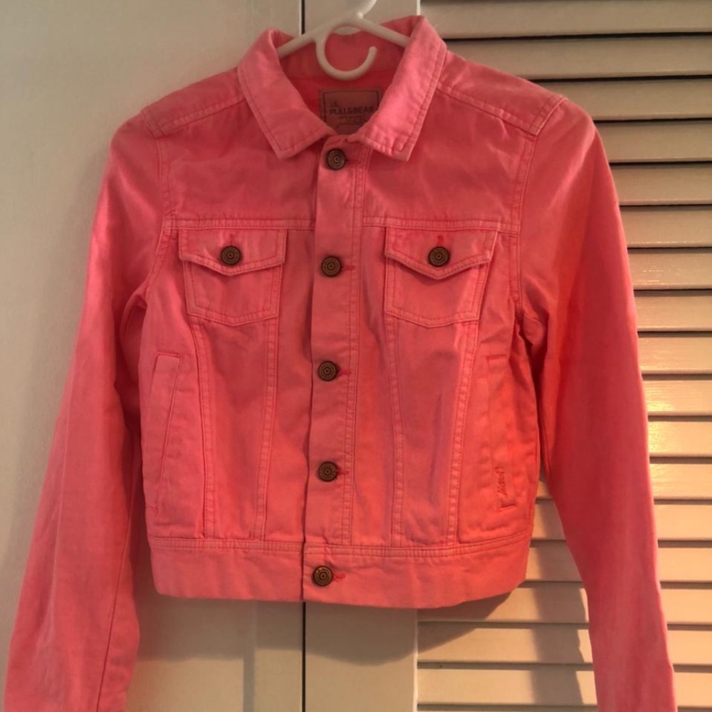 Neon Pink Denim Jacket